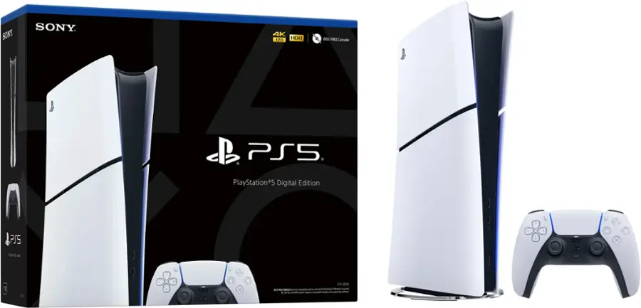 Second image of Sony - PlayStation 5 Slim Console Digital Edition - White