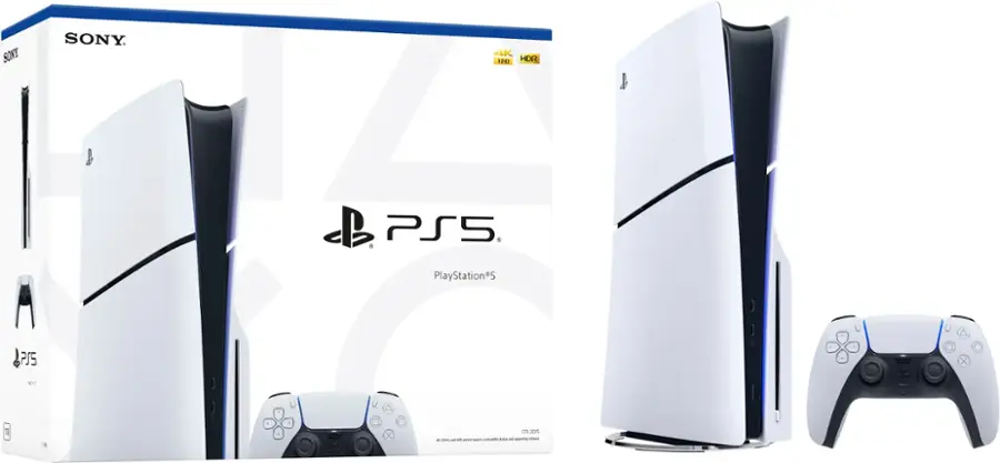 Second image of Sony - PlayStation 5 Slim Console - White